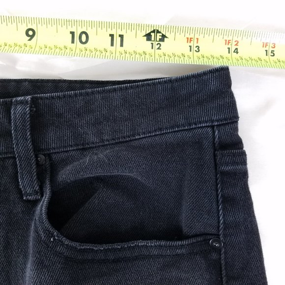 No Boundaries Jeans Juniors Size 7 High Rise Slim Straight Destroyed Black Denim - Picture 3 of 14
